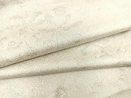 平和屋着物▽上質な小紋 単衣 草花シルエット 正絹 逸品 BAAS7825yc