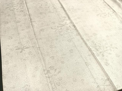 平和屋着物▽上質な小紋 単衣 草花シルエット 正絹 逸品 BAAS7825yc