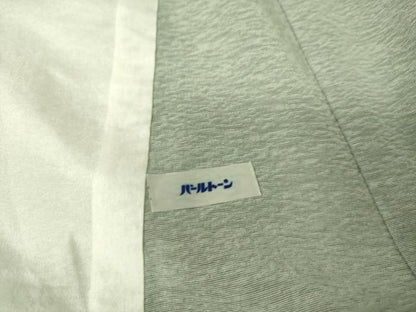 平和屋着物▽京加賀友禅　百貫達雄　訪問着　単衣　枝花文　正絹　逸品　DAAQ4439az