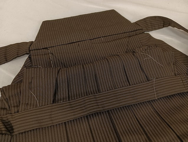 平和屋着物●男性 行灯袴 縞 正絹 逸品 AAAT0526zg