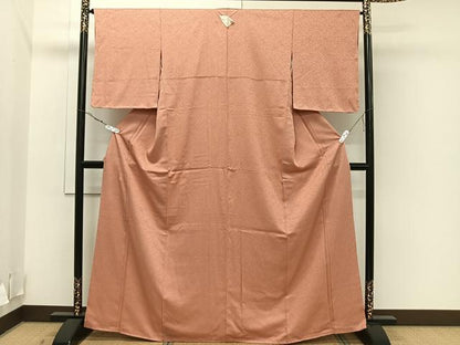 平和屋着物●上質な色無地 赤香色 そごう百貨店扱い 正絹 逸品 未使用 CAAQ5706ua