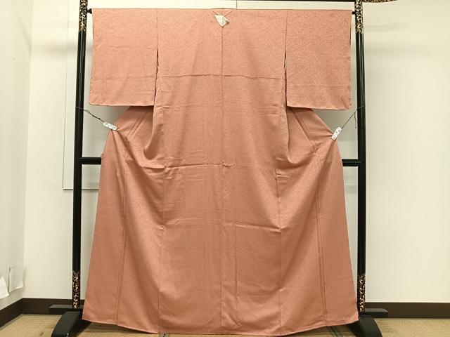 平和屋着物●上質な色無地 赤香色 そごう百貨店扱い 正絹 逸品 未使用 CAAQ5706ua