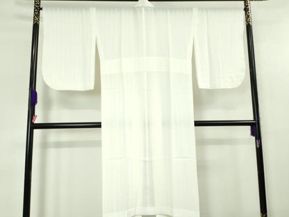 平和屋本店■極上　夏物　紬屋吉平　長襦袢　縦絽　変わり絽　象牙色地　たとう紙付き　逸品　DZAA5584kh5