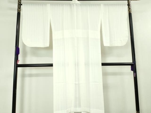 平和屋本店■極上　夏物　紬屋吉平　長襦袢　縦絽　変わり絽　象牙色地　たとう紙付き　逸品　DZAA5584kh5
