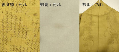 平和屋着物●本場真綿絢結城紬織　80山亀甲　蔦の葉文　背抜き仕立て　認定証付き　正絹　逸品　DAAR4300tw