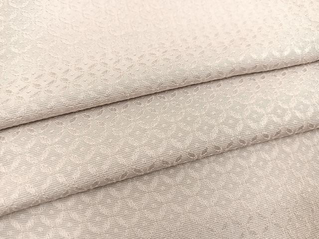 平和屋着物▽上質な色無地 単衣 七宝地紋 枯野色 正絹 逸品 BAAS7893yc