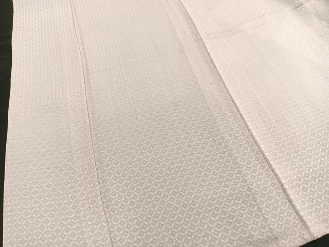 平和屋着物▽上質な色無地 単衣 七宝地紋 枯野色 正絹 逸品 BAAS7893yc