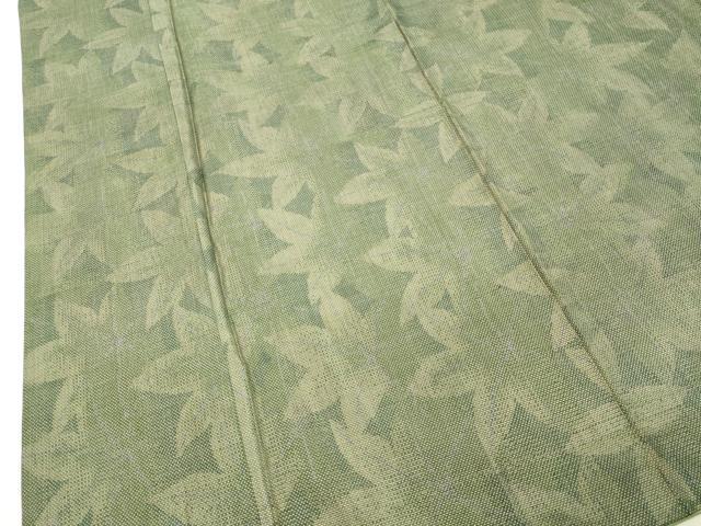 平和屋着物●本場大島紬　7マルキ　草葉文　正絹　逸品　DAAR4370tw
