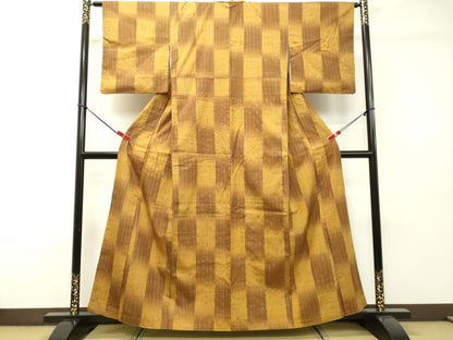 平和屋着物●上質な紬　間道　暈し染め　正絹　逸品　DAAR4397tw