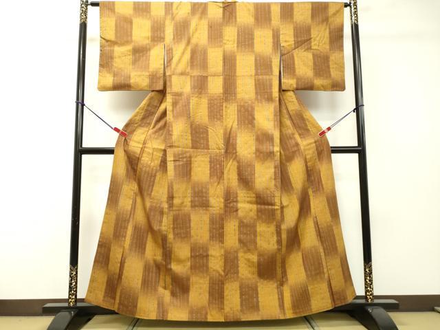 平和屋着物●上質な紬　間道　暈し染め　正絹　逸品　DAAR4397tw