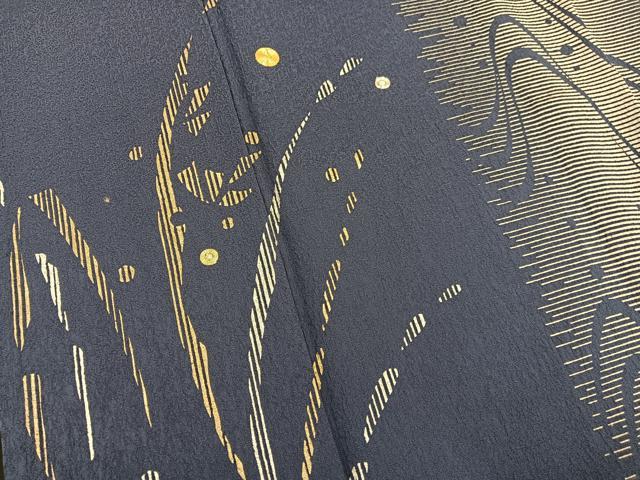 平和屋着物▽訪問着 単衣 駒刺繍 流水花文 暈し染め 金銀彩 正絹 逸品 BAAS8321hv