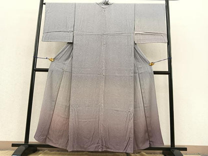 平和屋着物▽訪問着 単衣 木目文様 暈し染め 正絹 逸品 BAAS8333hv