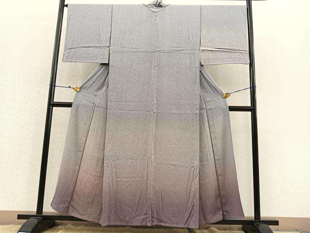 平和屋着物▽訪問着 単衣 木目文様 暈し染め 正絹 逸品 BAAS8333hv