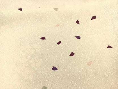 平和屋着物▽上質な小紋 単衣 桜吹雪 正絹 逸品 BAAS8343hv
