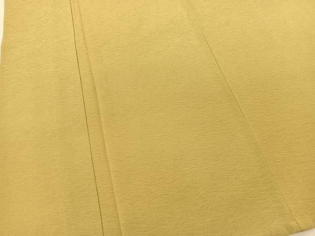平和屋着物▽上質な色無地 単衣 抹茶色 正絹 逸品 BAAS8052yc