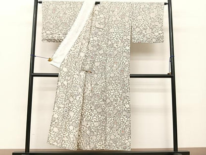 平和屋着物▽上質な小紋 単衣 辻が花 正絹 逸品 BAAS8062yc