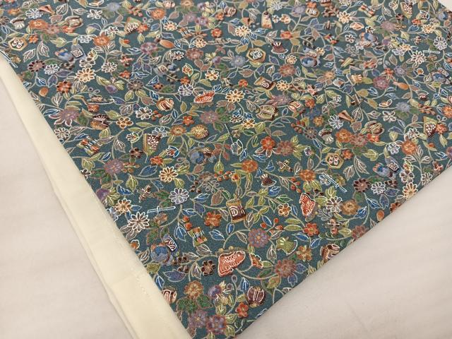 平和屋着物▽上質な小紋 単衣 宝尽くし花文 正絹 逸品 BAAS8057yc