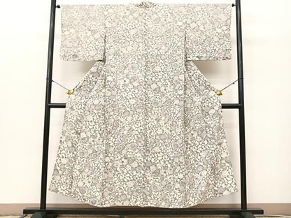 平和屋着物▽上質な小紋 単衣 辻が花 正絹 逸品 BAAS8062yc