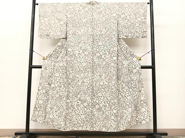 平和屋着物▽上質な小紋 単衣 辻が花 正絹 逸品 BAAS8062yc