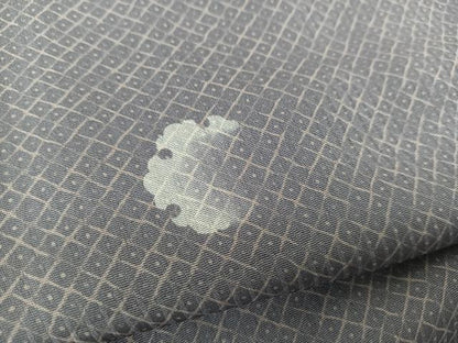 平和屋着物▽上質な小紋 単衣 雪輪丸文 正絹 逸品 BAAS8055yc