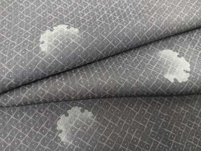 平和屋着物▽上質な小紋 単衣 雪輪丸文 正絹 逸品 BAAS8055yc