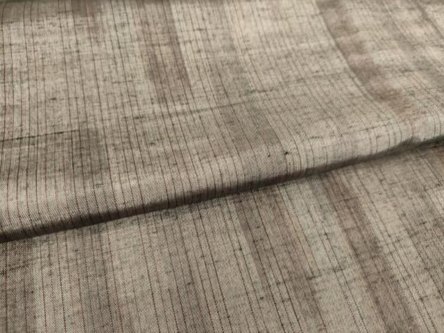 平和屋着物▽上質な紬 単衣 霞斜線文 正絹 逸品 DAAQ4480az