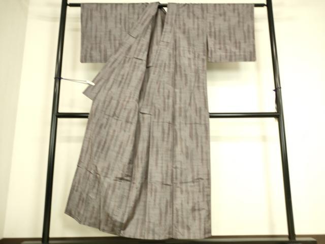 平和屋着物▽上質な紬 単衣 霞斜線文 正絹 逸品 DAAQ4480az