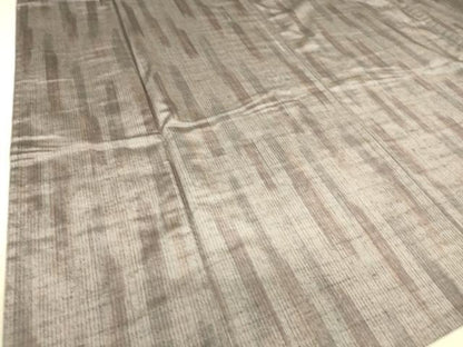 平和屋着物▽上質な紬 単衣 霞斜線文 正絹 逸品 DAAQ4480az