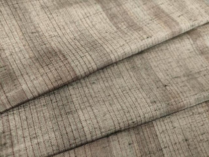 平和屋着物▽上質な紬 単衣 霞斜線文 正絹 逸品 DAAQ4480az