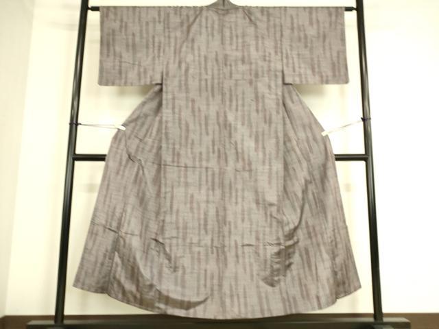 平和屋着物▽上質な紬 単衣 霞斜線文 正絹 逸品 DAAQ4480az