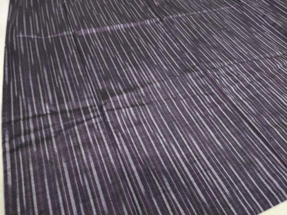 平和屋着物▽上質な紬 単衣 縞 正絹 逸品 DAAQ4510az