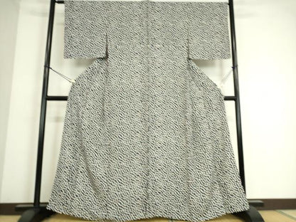 平和屋着物▽上質な小紋 単衣 舞花文 正絹 逸品 DAAQ4508az