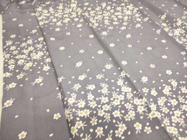 平和屋着物▽上質な小紋 単衣 舞桜文 正絹 逸品 DAAS0038az