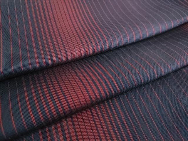 平和屋着物▽道行コート スリーシーズン 春夏秋 塵除け 紗 縞 ロング丈 正絹 逸品 DAAS0053az