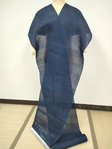 平和屋本店＊希少 夏物 人間国宝 千葉あやの 重要無形文化財指定 正藍染 色無地 反物 着尺 紺色 麻 逸品 未使用 DZAA10825kh5