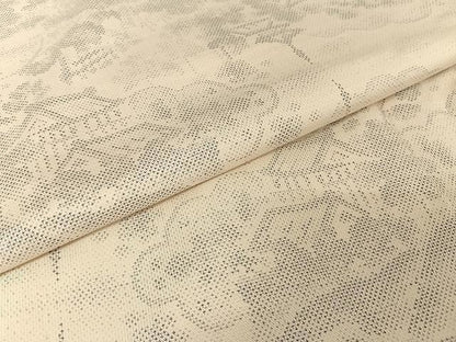 平和屋着物●本場大島紬 白大島 ９マルキ 風景文 正絹 逸品 AAAT9368np
