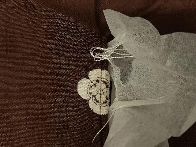 平和屋着物●上質な紬　色無地　葡萄茶色　正絹　逸品　AAAT9383np