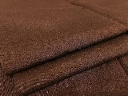 平和屋着物●上質な紬　色無地　葡萄茶色　正絹　逸品　AAAT9383np