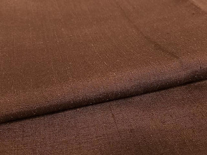 平和屋着物●上質な紬　色無地　葡萄茶色　正絹　逸品　AAAT9383np