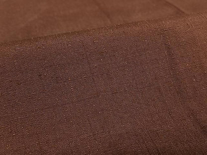 平和屋着物●上質な紬　色無地　葡萄茶色　正絹　逸品　AAAT9383np