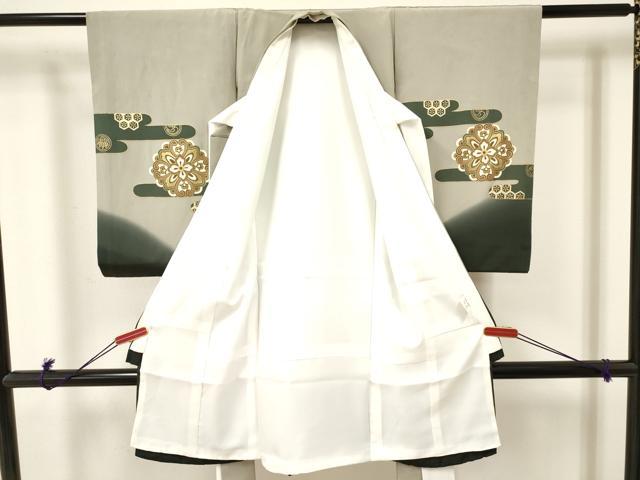 平和屋着物[]お宮参り　男の子　祝着　産着　初着　のしめ　鷹　鷲　熨斗花文　暈し染め　金彩　逸品　DAAR6227ma
