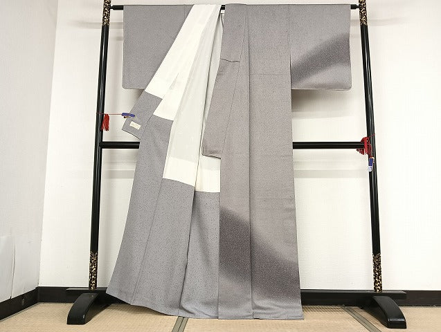 平和屋着物●創業明治元年 京の老舗【小糸染芸】 小糸敏夫 ぜんまい紬 訪問着 霞文 暈し染め 金彩 やまと金ラベル 逸品 未使用 AAAT9456np