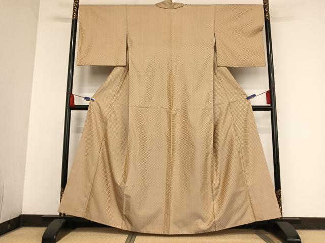 平和屋着物●山下八百子 本場黄八丈 紬 正絹 逸品 AAAT9443np