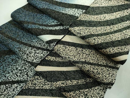 平和屋本店●極上 男性 両面 角帯 斜線文 金通し地 逸品 DZAA5424kh5