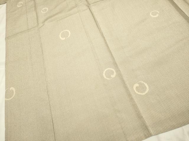 平和屋着物▽本塩沢　単衣　丸文　大丸織物謹製　証紙付き　正絹　逸品　DAAR5357du