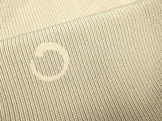 平和屋着物▽本塩沢　単衣　丸文　大丸織物謹製　証紙付き　正絹　逸品　DAAR5357du