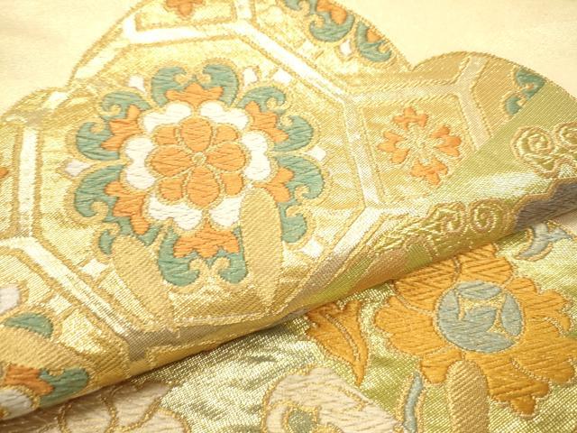平和屋着物●西陣 川島織物 六通柄 本袋帯 蜀江松更紗花文 金糸 正絹 逸品 CAAR7667hy