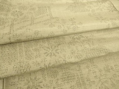 平和屋着物▽結城紬 単衣 風景花文 80亀甲 正絹 逸品 DAAS0068az