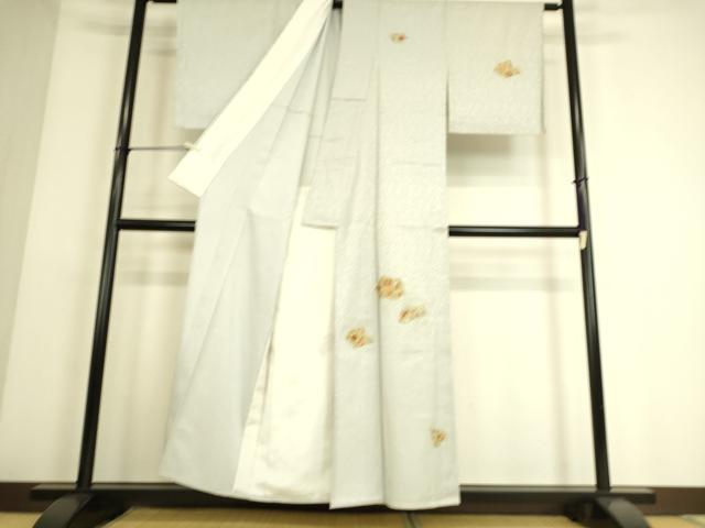 平和屋着物▽訪問着 単衣 総刺繍 破れ色紙更紗花文 金糸 正絹 逸品 DAAS0069az
