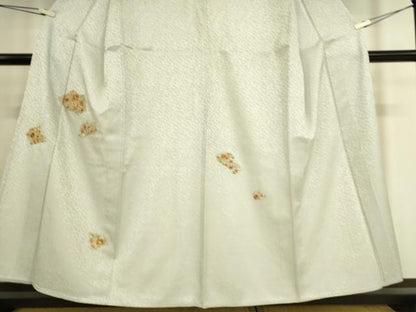 平和屋着物▽訪問着 単衣 総刺繍 破れ色紙更紗花文 金糸 正絹 逸品 DAAS0069az